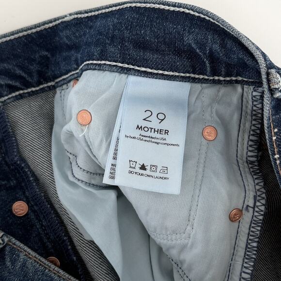 Mother Jeans Womens 29 The Tripper Dark Wash Distressed Your Treat Or Mine - Picture 10 of 13